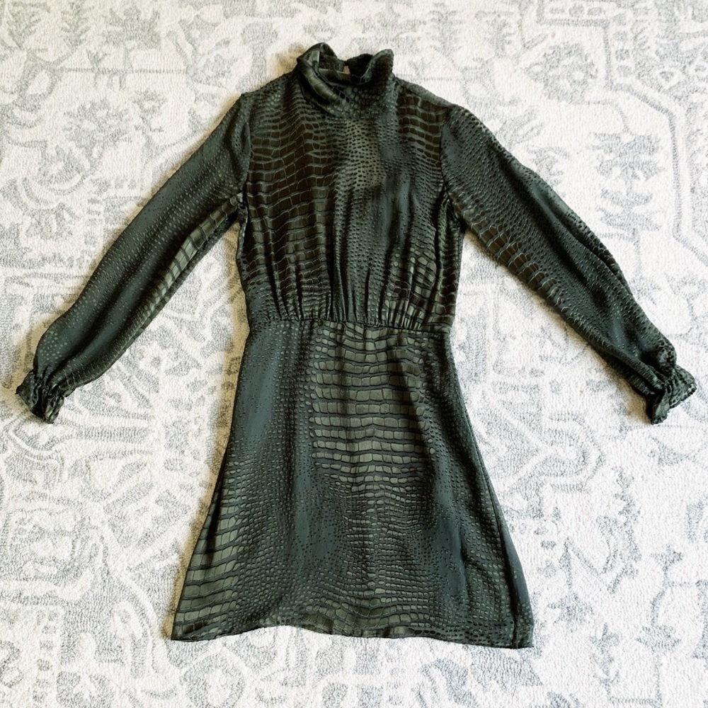 Reiss Renata Burnout Snake Pattern Dress